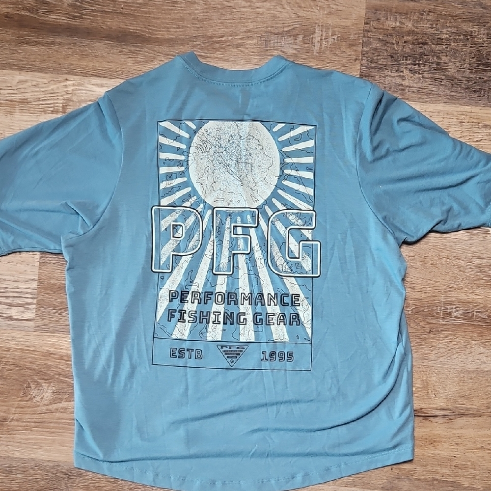 Columbia Women's Blue PFG Short Sleeve Tee